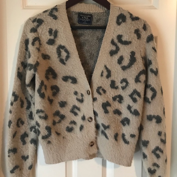 abercrombie leopard cardigan